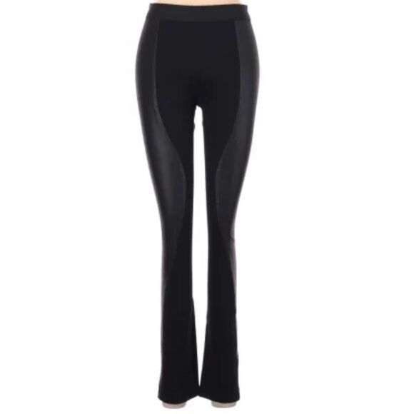 BCBGMAXAZRIA | Faux Leather Panel Leggings Small - Picture 1 of 9